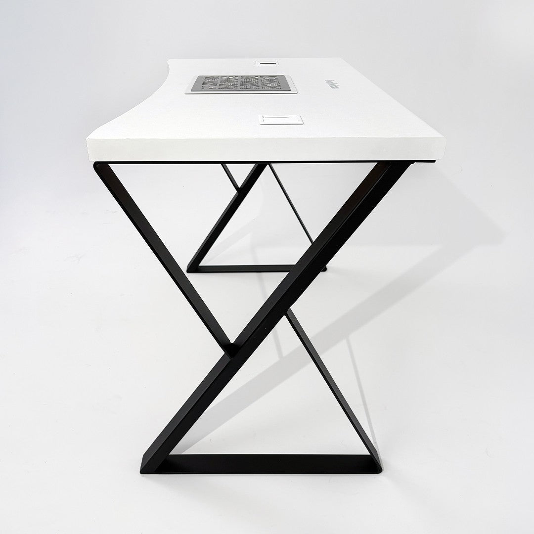 Holivica manicure desk with a cutout for a dust collector